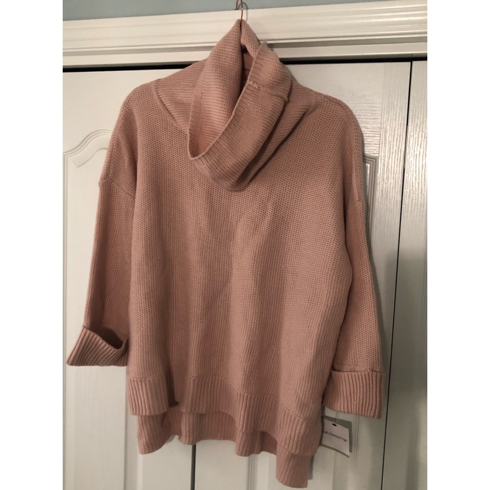 NWT Liz Claiborne Cowl Neck Sweater Blush Pink